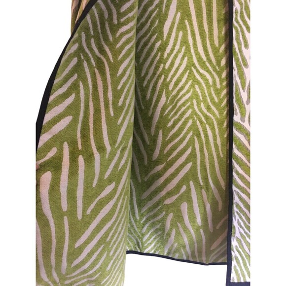 Winding River Cardigan Women's Size XS Green White Stripes River Pattern - Picture 4 of 6